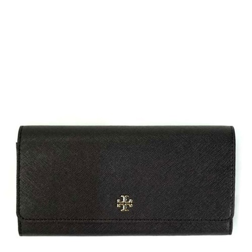 Tory Burch/湯麗柏琦 女士黑色牛皮長(zhǎng)款錢(qián)包 11169072 BLACK/001