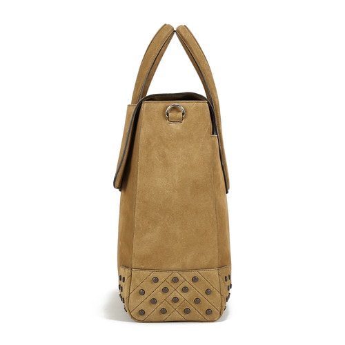 TOD’S托德斯淺棕色翻毛皮男士中號(hào)信封包 XBMGGTY13L0GRNC813