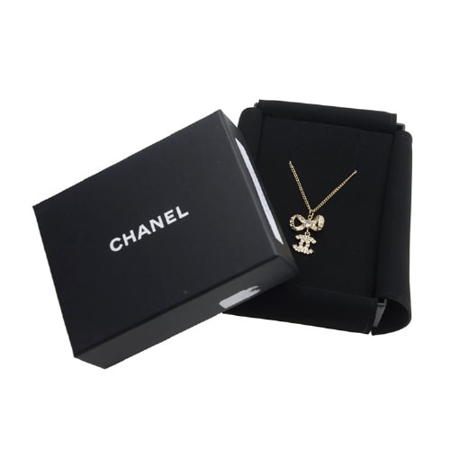 CHANEL/香奈兒 女式金色雙C蝴蝶結(jié)項(xiàng)鏈 A42647