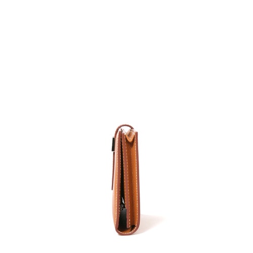 HERMES(愛馬仕) 37金色皮質(zhì)H扣長款錢夾