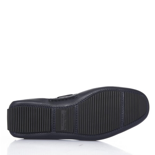 Bottega Veneta/葆蝶家 藏藍(lán)色壓紋牛皮男士平底鞋休閑鞋 308160 VQ921 4030