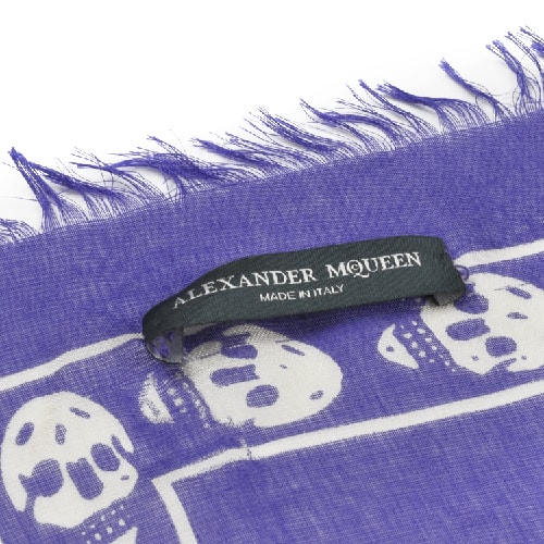 Alexander McQueen/亞歷山大麥昆 經(jīng)典骷髏圖案方形圍巾 ML