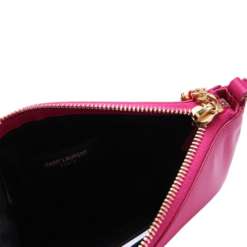 Yves saint Laurent/YSL伊夫·圣羅蘭MONOGRAM系列牛皮材質(zhì)純色女士單肩斜挎包