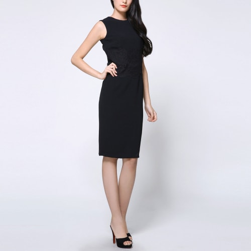 Dolce&Gabbana/杜嘉班納連衣裙-女士黑色粘纖經(jīng)典連衣裙