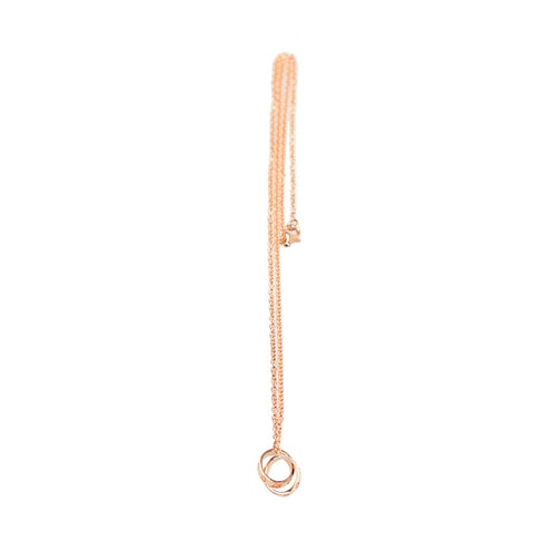 CARTIER/卡地亞 LOVE系18K玫瑰金環(huán)扣項(xiàng)鏈B7212300