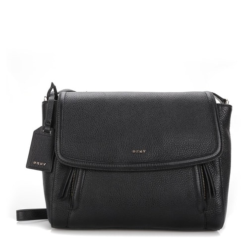 DKNY/唐娜 凱倫 女士 小牛皮 logo點(diǎn)綴 單肩包 AL