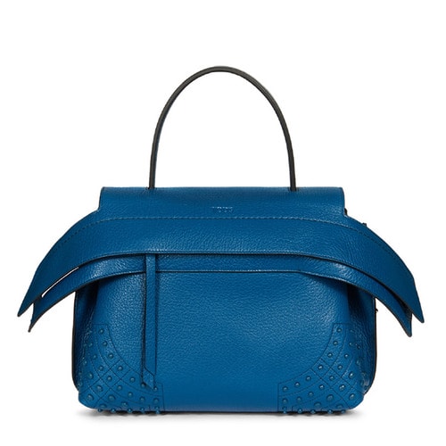 Tod’s/托德斯女士藍(lán)色牛皮手提包Tod's 小號Wave手袋