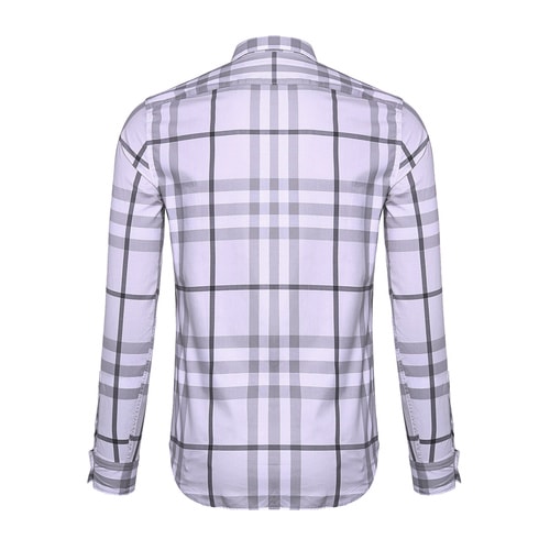 BURBERRY/博柏利 經(jīng)典格子圖紋 男士全棉長袖襯衫