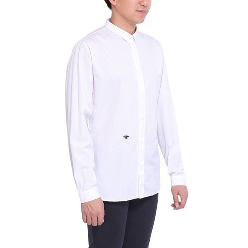 DIOR/迪奧 純棉翻領(lǐng)長袖時(shí)尚休閑男士襯衫 DR1630550690 163C506 B1581 014