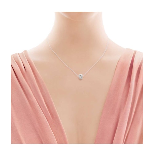 Tiffany & Co./蒂芙尼 女士純銀扭紋吊墜項(xiàng)鏈16英寸