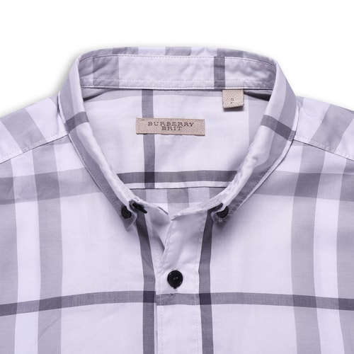 BURBERRY/博柏利 經(jīng)典格子圖紋 男士全棉長袖襯衫