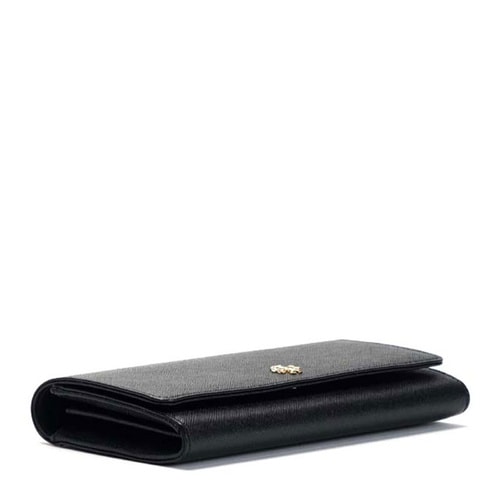 Tory Burch/湯麗柏琦 女士黑色牛皮長(zhǎng)款錢(qián)包 11169072 BLACK/001