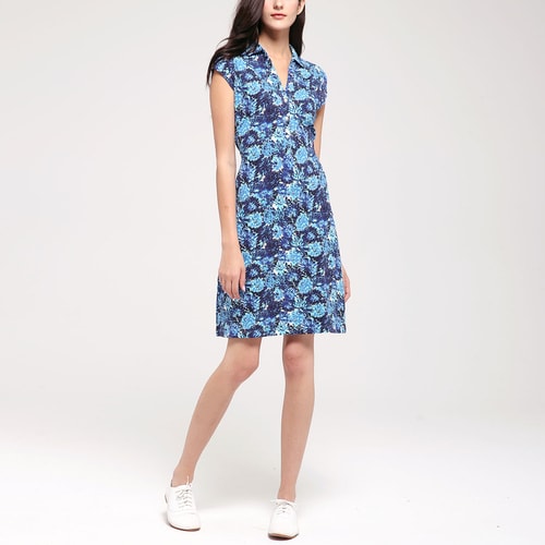 GANT/甘特 連衣裙女士休閑時(shí)尚印花連衣裙 401418