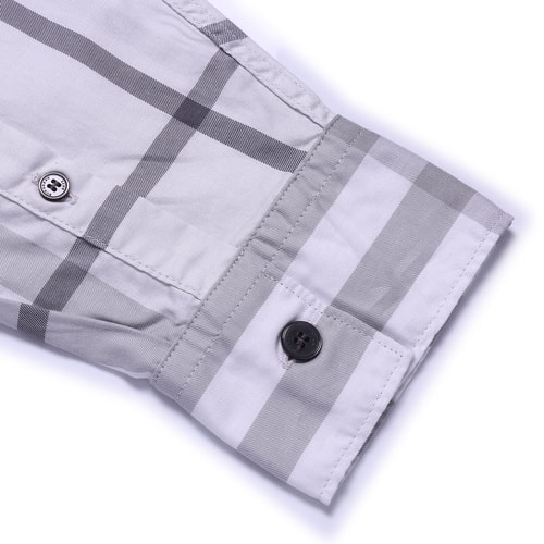 BURBERRY/博柏利 經(jīng)典格子圖紋 男士全棉長袖襯衫